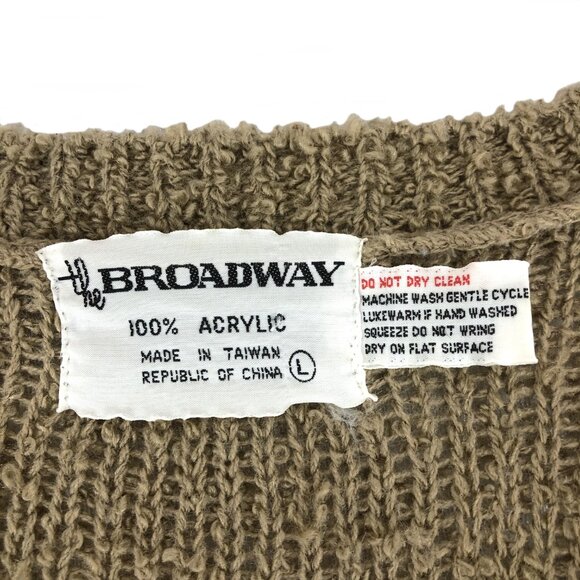 The Broadway Vintage Acrylic Gold Button-Down Cardigan Size L - Picture 6 of 6